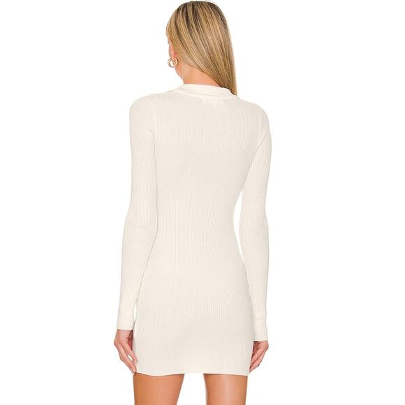 Revolve x All The Ways Clarissa Deep V Dress in Off White NWOT Size Small - Picture 3 of 3